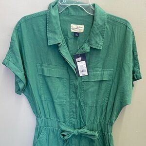 Universal Thread Women’s Linen Boilersuit- Green, NWT, size: 4